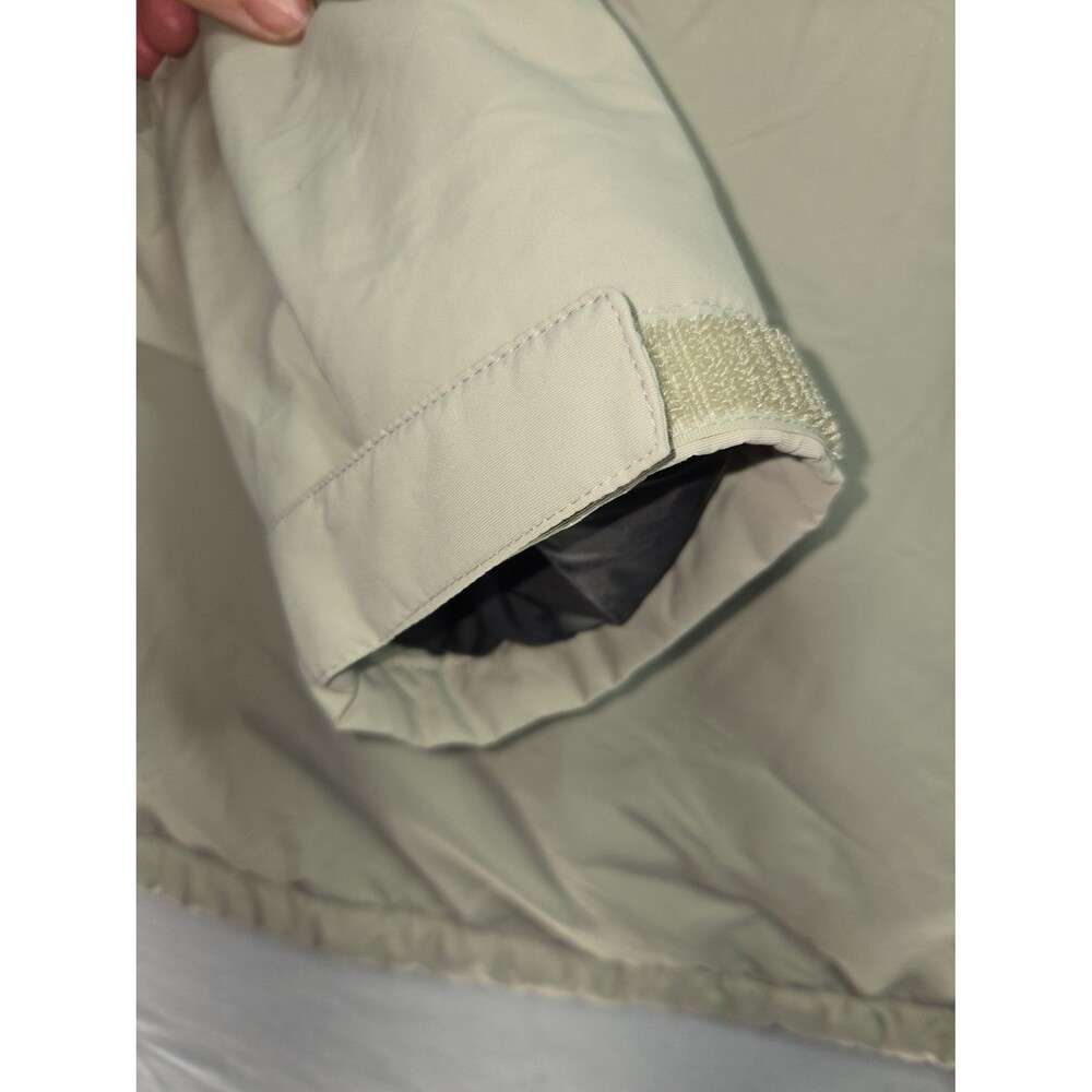 Lands End Jacket Mens Large Khaki Tan Beige Hood Fleece Lined Gorpcore Preppy - Picture 10 of 12